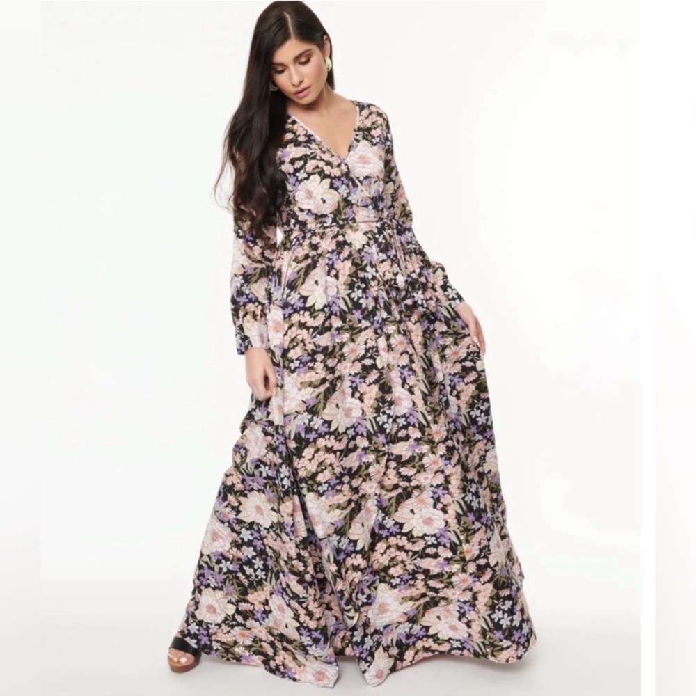 Faux Wrap Maxi Dress